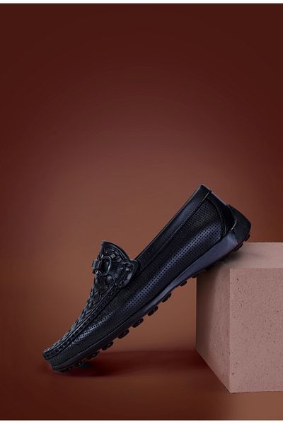 Vantaggio Мъжки мокасини Phantom Black - 100% естествена кожа, катарама