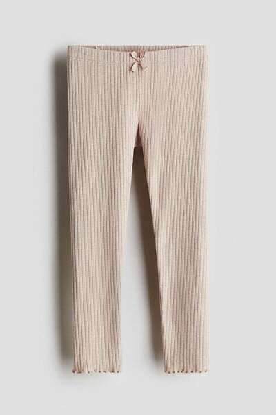 H&M بنطال قطني مضلع