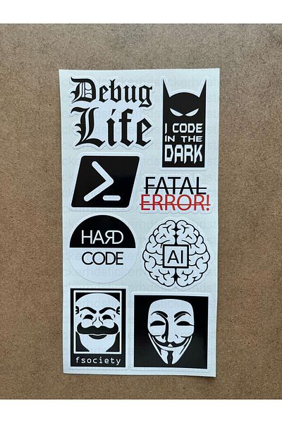 hdsticker 59 Pieces Software & Software Developer Laptop Notebook Tablet Label Sticker Set P56