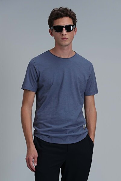 Lufian 111020203 Ανδρικό T-Shirt Junya Basic Ανδρικό T-Shirt ΜΠΛΕ