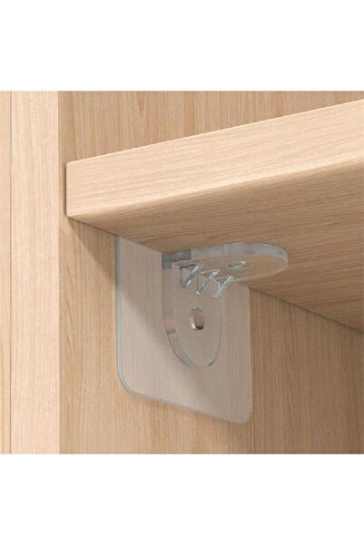 omilife Raf Tutucu Dolap Içi Raf Ayırıcı Raf Destekleyici Yapışkan Pratik Raf Tutucu Portatif Menteşe 4 Adet