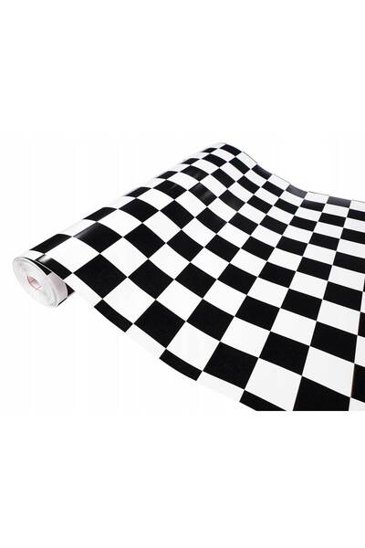 d-c-fix 276-0356 Folie adezivă cu model de șah alb-negru (45 cm x 2 m)