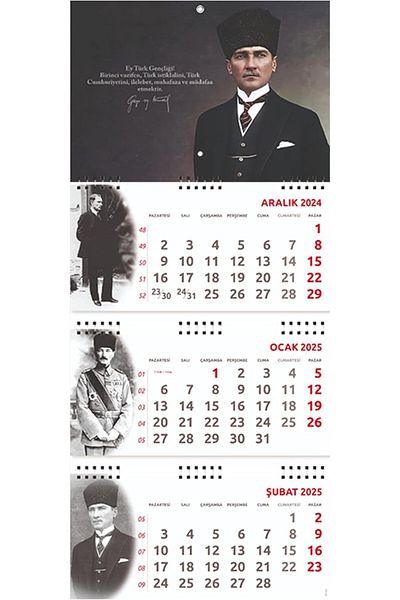STOREMAX Muartshop Ataturk Sailor Wall Calendar - Gazi 871301