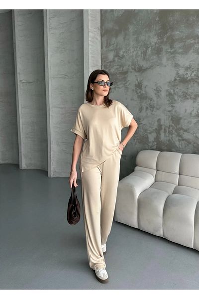 LİFERA Modal Fabric Short Sleeve Tracksuit Set