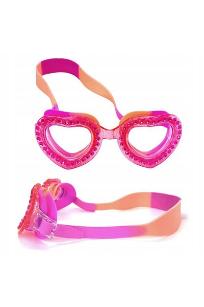 zola Ochelari de înot, Zola®, silicon, 3 ani+, plastic, lățime 14 cm, model cu inimioare roz
