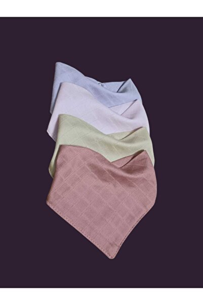 sağel 100% قطن 4 قطع مريلة أطفال بياقة موسلين طبقة مزدوجة مع مشبكين Nebahat (...