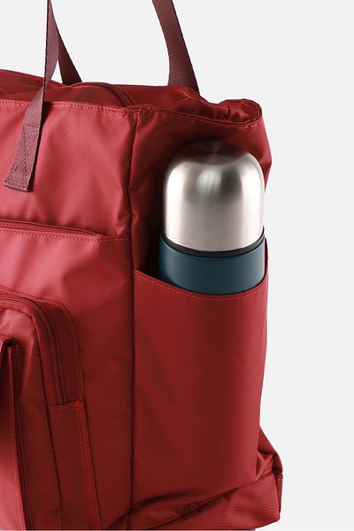 ICONE BAG Daily Water Repellent Bag - Laptop Compartment, Quilted Detail, Multi-Pockets, Bottle Compartment, Suitcase Attachment