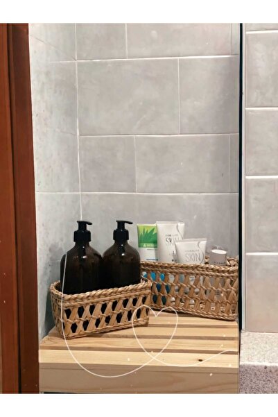 EM&MA DESİNG HASIR SEPET 2 Lİ SET ORGANİZER DEPOLAMA BANYO AKSESUAR DOLAP MUT...