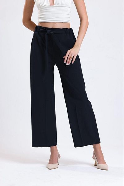 GUARAZ Women's High Waist Loose Cut Lycra Palazzo Pants