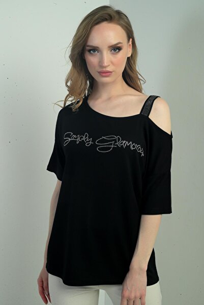 By Saygı Women's Stone Detailed Single Strap Blouse