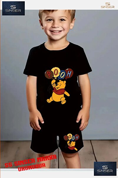 SS SİNSER Tricou cu gât rotund cu imprimeu special „BEAR POOH BALLOONS” pentr...