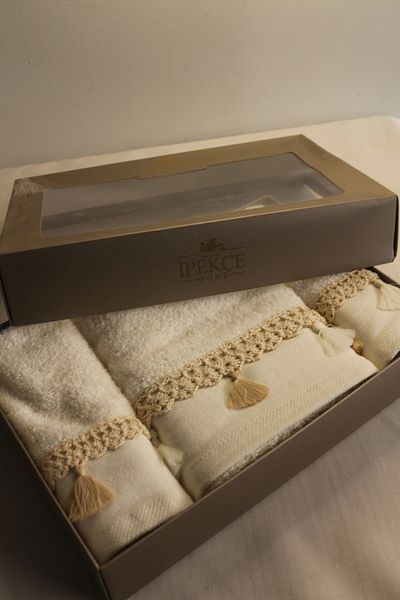 Durul Silky Towel Set 3 Pieces Aden Boxed 30X50