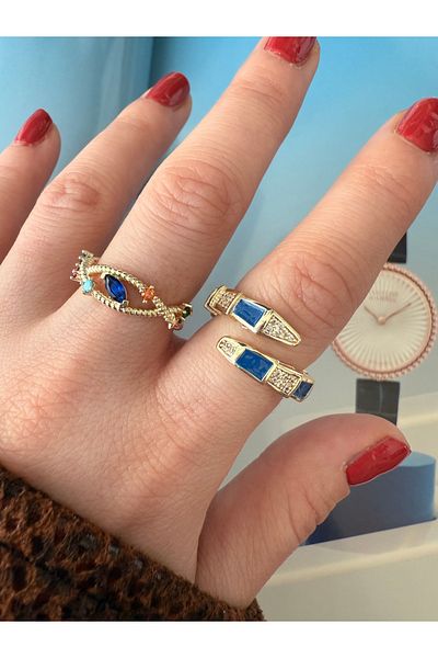 Pinery Jewels Snake Ring with Row of Rhinestones Women's Ring