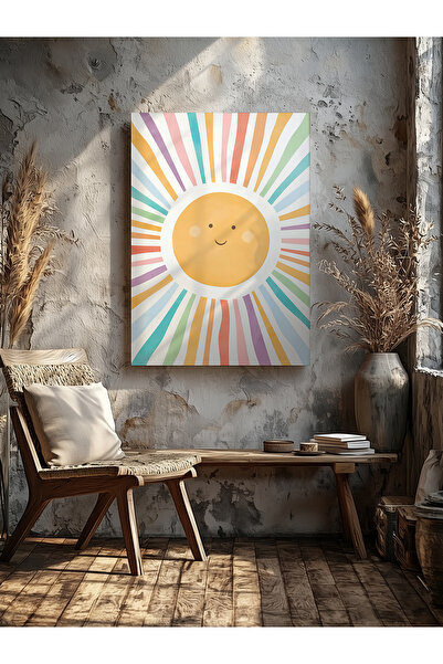 visdora يبتسم الشمس غرفة الأطفال المنزل مكتب المطبخ صالون الجدار الديكور قماش...