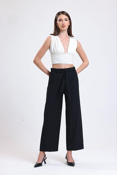 GUARAZ Women's High Waist Loose Cut Lycra Palazzo Pants