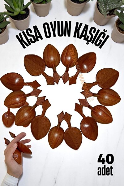 Transformacion Kısa Oyun Kaşığı Halk Oyunu Kaşığı - Kına Kaşığı Kısa Saplı Ze...