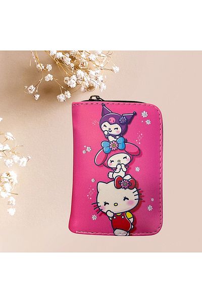 patriko tekstil Girl's Popular Character Coin and Card Holder Wallet