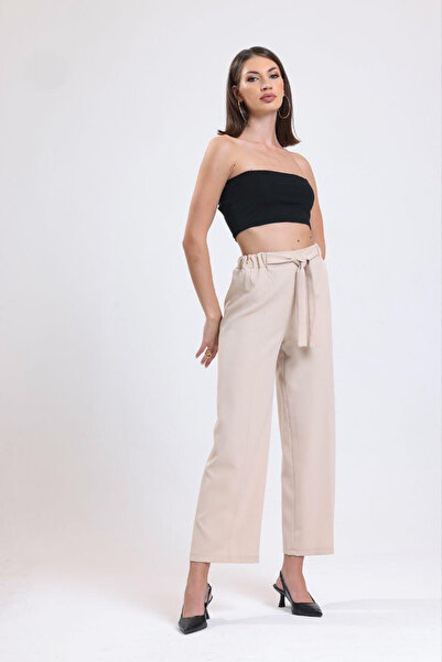 GUARAZ Women's High Waist Loose Cut Lycra Palazzo Pants