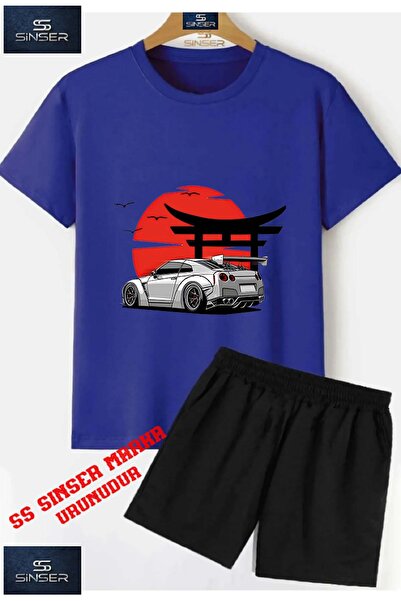Kids “ CAR TOKYO anime“ Custom Printed Crew Neck T-Shirt-Shorts Set