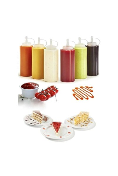 YILMAZNARGİLE Şeffaf Yağdanlık,Sosluk Ketçap Yağdanlık 6Lı 700 Ml,Yağ Sos Şiş...