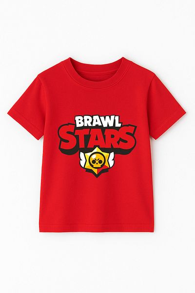 Trend Bebe Butik Brawl Stars Boy's T-Shirt Colorful Short Sleeve Cotton Summer Gamer Themed Design Basic T-Shirt