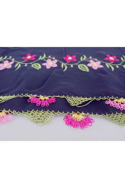 hoaryage Ручна робота, вишивка, голкою вишита молитовна накидка, весільна накидка, креп-тканина, 145x75 см.