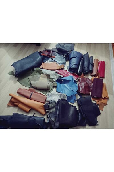 hoaryage Crazy Deri, Kalın Hakiki Dana Derisi Parçaları Karışık Ebatlarda, Çanta Cüzdanlık YARIM KİLO