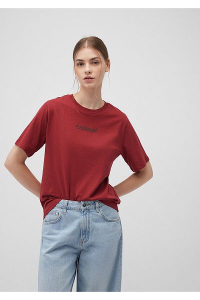 Mavi Γυναικείο μπλουζάκι Maroon Slogan Printed Blue -1612608-88011