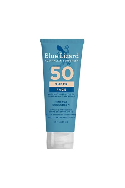 Blue Lizard لوشن واقي من الشمس شفاف للوجه معدني بعامل حماية من الشمس 30+ ومقا...