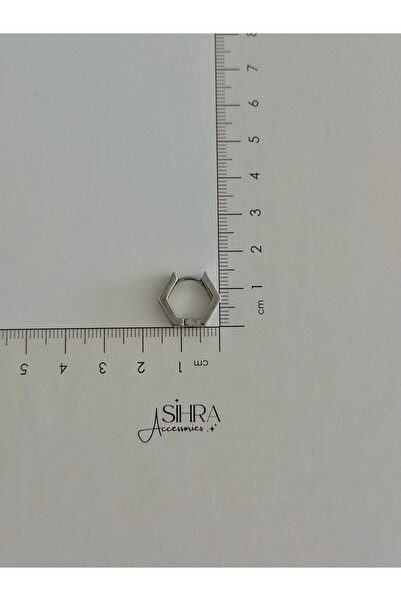 Home Sihra Accessories erkek antik altıgen küpe çelik halka küpe