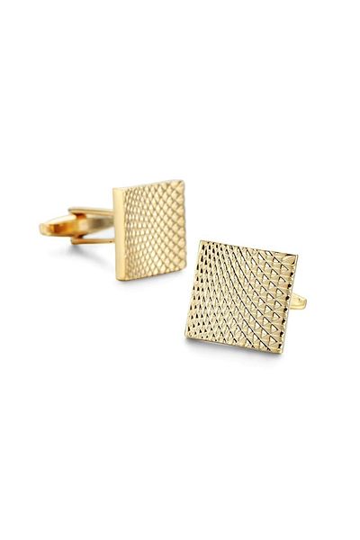 delis Shirt buttons, BN017, square pattern, Gold