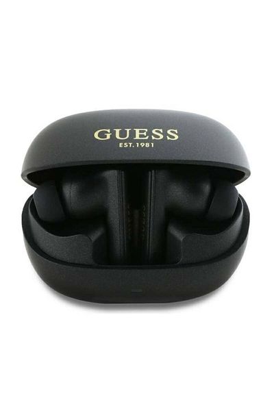Guess Căști Bluetooth fără fir, cu logo Gutwst88, Bluetooth 5.3, Tws, USB-C, IPX6, negre
