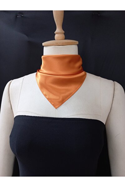 es moda shop Sarah Satin Foulard Scarf Neck Tie Orange