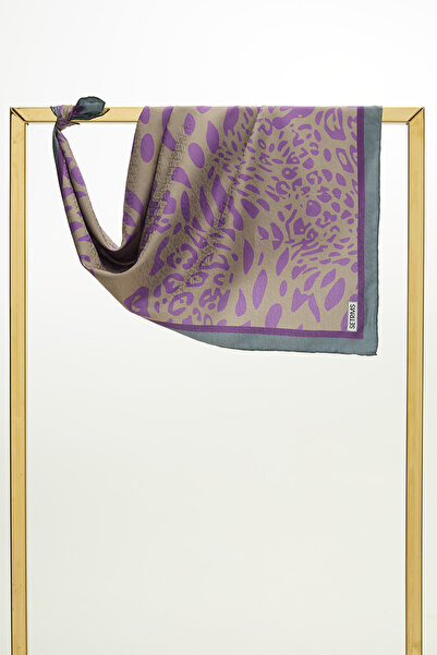 Setrms Çerçeveli Leopar Eşarp