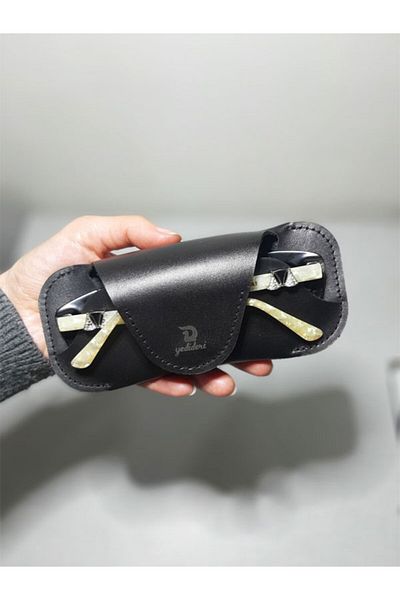 yedideri Genuine Leather Classic Glasses Case