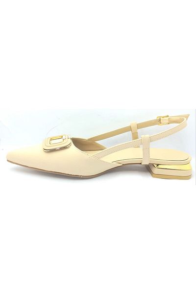 Christina 310 Bej Satin 41 42 Pantofi de damă mărime mare