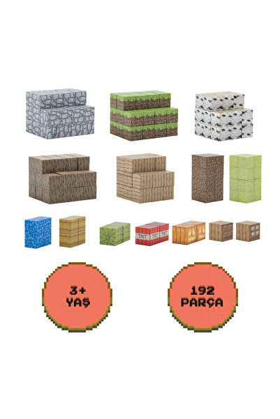 Birlik Oyuncak Creative World Manyetik Yapı Blokları Seti 192 PARÇA / Zekâ Geliştirici Bloklar Seti -JM807