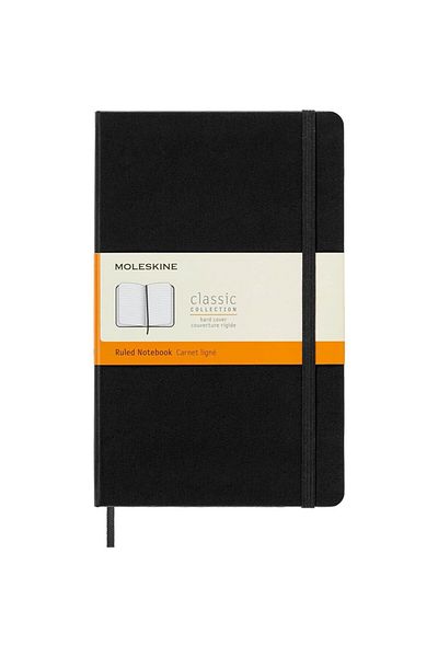 Moleskine Notebook Classic Σκληρό Εξώφυλλο 13 Χ 21 Εκ. Μαύρο ριγέ