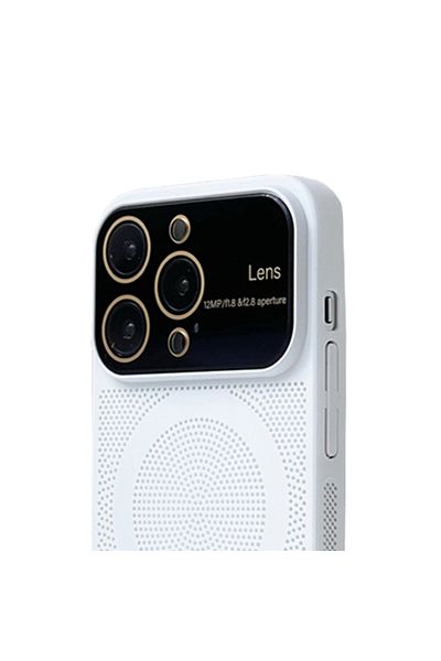 REDz Accessories Husă Air Luxe, perforații și protecție pentru cameră, Magsafe, pentru iPhone 14 Pro Max, albă