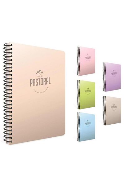 Gıpta Pastoral Spiral Notebook A4 120 Sheets Checkered Pp Cover - Mixed Color