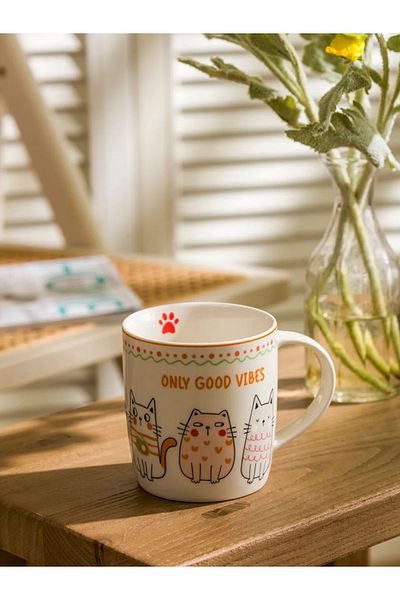 LC Waikiki Lcw Home Mixed Printed Porcelain Mug 320 ml