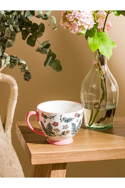 LC Waikiki Lcw Home Mixed Flower Printed Porcelain Mug 400 ml