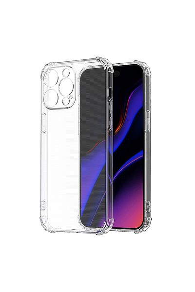 REDz Accessories Husă de protecție pentru iPhone 15 Pro, protecție ultra, colțuri anti-șoc, silicon, transparentă