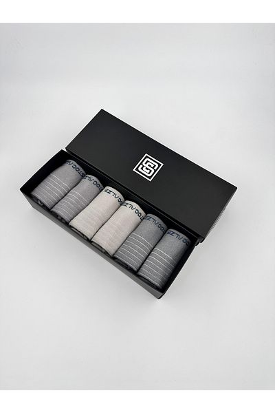 STOCALZE Unisex Cotton Short Elasticless Socks. Set of 6 Flexible Socks in 3 Different Gray Colors