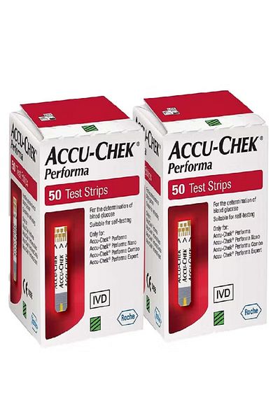 Accu Chek شرائط بيرفورما 50 قطعة (عبوة من قطعتين)