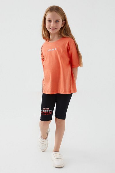 Rolypoly Active Mood on Orange Girl's Bermuda Suit