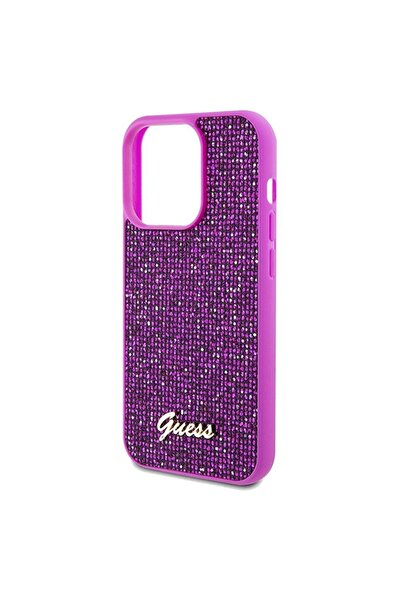 REDz Accessories Θήκη Guess για iPhone 14 Pro, Disco Script Metal, Φούξια