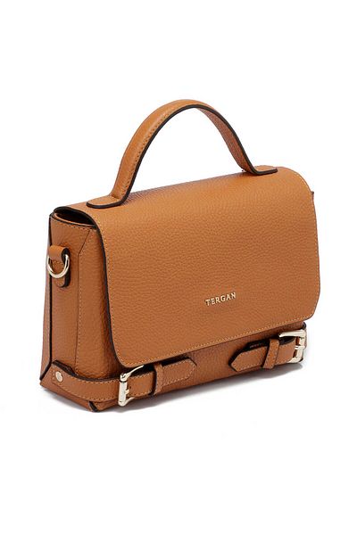 Tergan Tan Genuine Leather Women's Crossbody Bag - S24Y1Bc79902-T5A