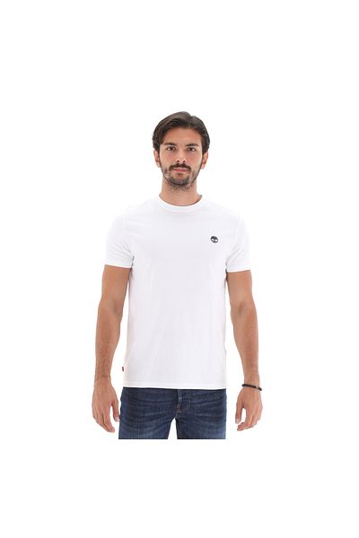 Timberland B0a2bpr1001-r Ss Dunstan River Jersey - Tricou alb slim fit pentru bărbați