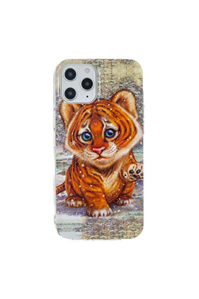 REDz Accessories Carcasă din silicon compatibilă cu iPhone 12, model Baby Tig...